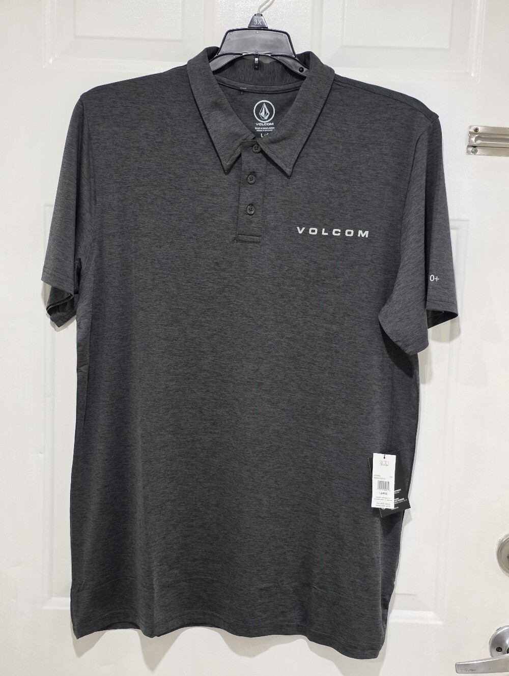 Volcom Men's Dark Charcoal Gray Polo Shirt
